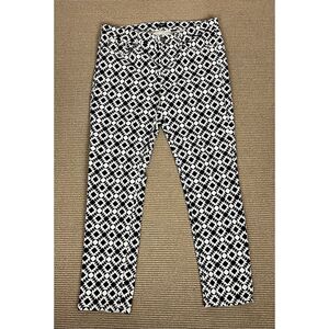 J‎ Crew Size 29 Geometric Print Strech Jeans Skinny Leg Cotton